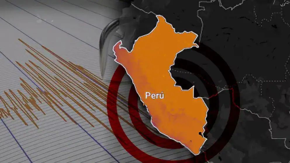 Perú en mapa sísmico, imagen que muestra actividad volcánica y sismos en la región.