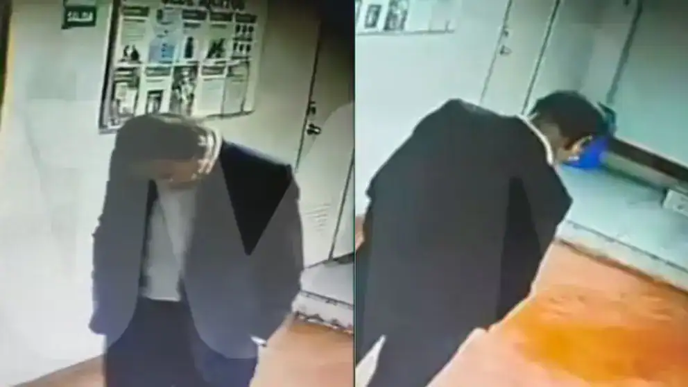 Recuperación de imágenes en Loreto Noticias mostrando a un hombre en un lugar público, posiblemente de interés noticioso, en un ambiente interior con exhibiciones y espacios de oficina.